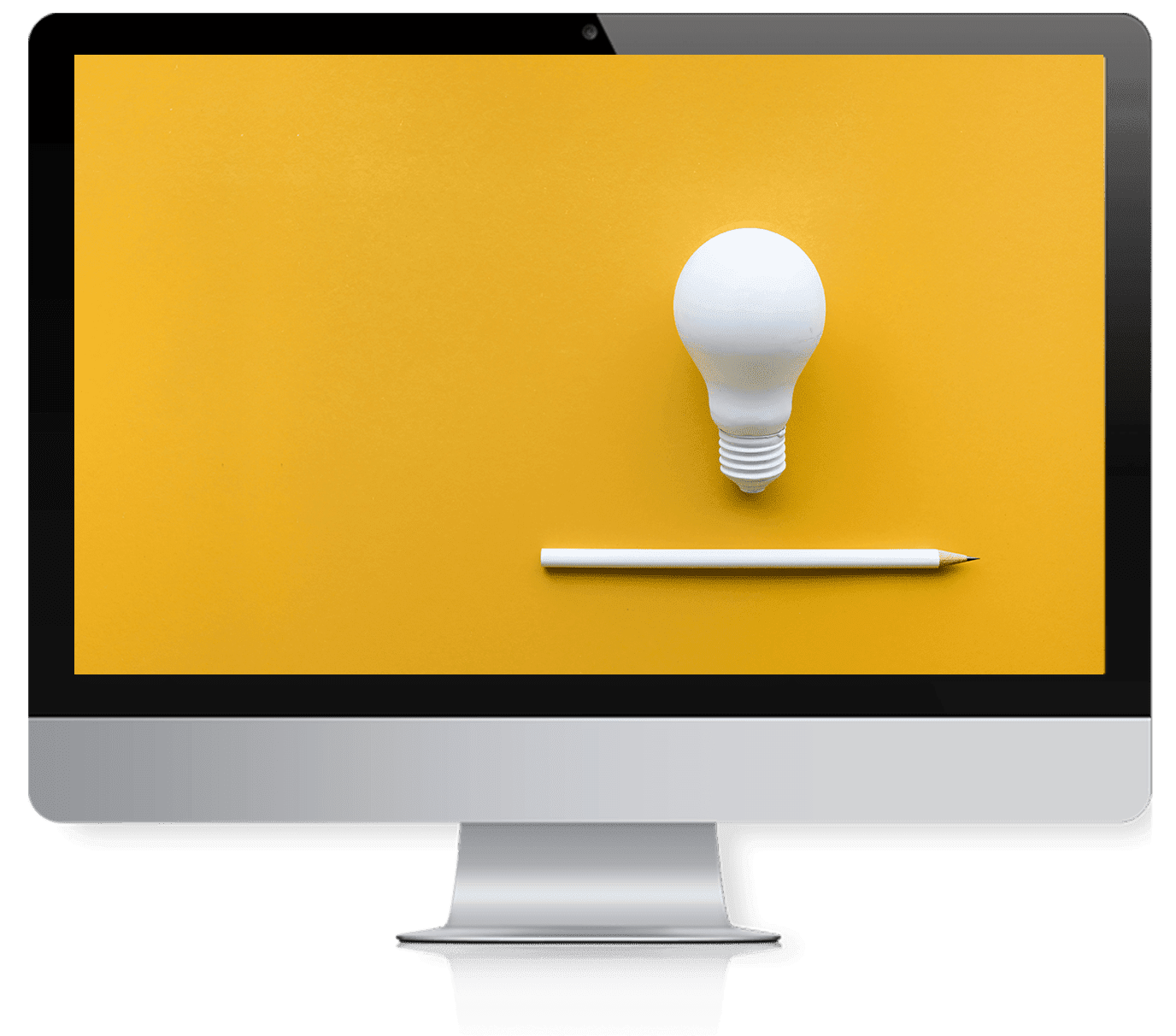 light bulb in desktop