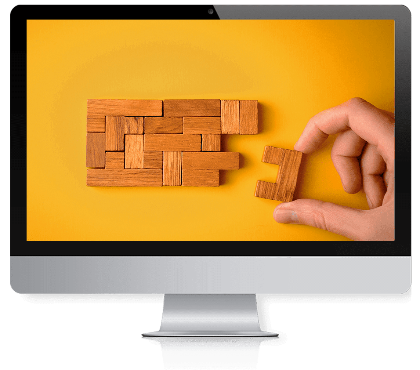 wooden blocks in desktop